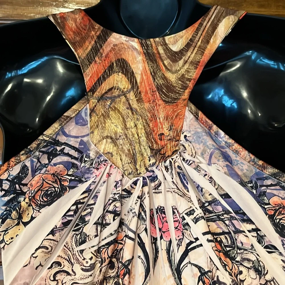 Tie Dye Stretchy Racer Back Tank Top - Picture 4 of 9